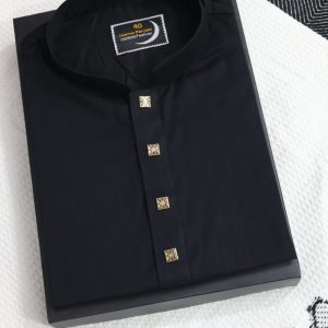 100% PURE ADI DUTI BLACK COLOUR PREMIUM PANJABI ( COD-102)