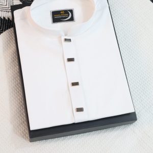 100% PURE ADI DUTI WHITE  PREMIUM PANJABI ( COD-100) GOLDEN BATTON